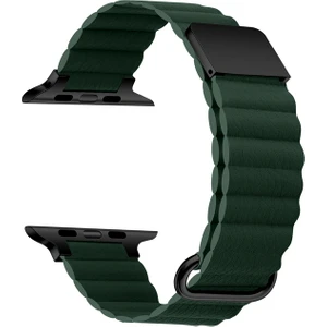 Apple Watch Uyumlu 4 5 6 7 41MM 40MM 38MM Manyetik Lüks Deri Loop Kordon