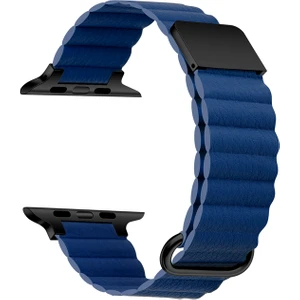 Apple Watch Uyumlu 4 5 6 7 41MM 40MM 38MM Manyetik Lüks Deri Loop Kordon