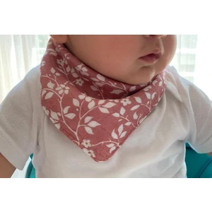 Oeko-Tex Sertifikalı  %100 Organik Pamuk Çift Katlı Müslin Kumaş Iki Çıtçıtlı Bebek Salya Önlük & Fular K