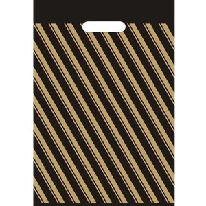 Siyah Diyagonal Takviyeli  Mağaza Poşeti ( 26X38 ) No: 2 ( 1 Paket)