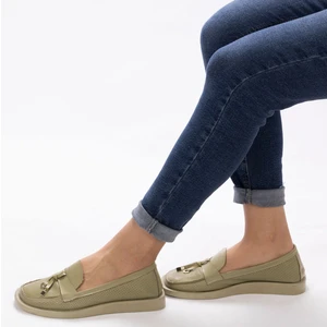 Kadın Hakiki Yumuşak Deri  Günlük Loafer Babet Ayakkabı