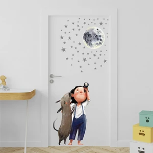 Piksel Grafik Meraklı Kapı Sticker