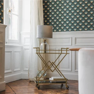 Grandeur Metal Gold Servis Arabası Sunum Arabası