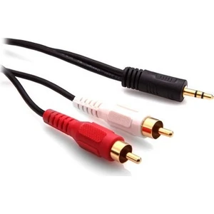 2rca 3,5mm 5 Metre Stereo Kablo Gold