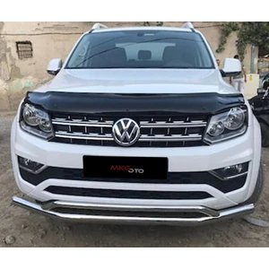 Vw Amarok 2010 - 2020 Ön Kaput Koruyucu Rüzgarlığı Piano Black 3.2 mm Kalın Plastik