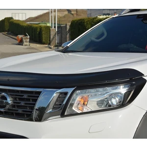 Nissan Navara 2016 - 2020 Ön Kaput Koruyucu Rüzgarlığı Piano Black 3.2 mm Kalın Plastik