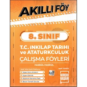 Gerçek Başarı Yayınları 8.Sınıf Inkılap Tarihi Çalışma Föyleri Fasikül-Fasikül Akıllı Föy