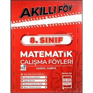 Gerçek Başarı Yayınları Gerçek Başarı 8. Sınıf Matematik Çalışma Föyleri Fasikül-Fasikül Akıllı Föy
