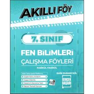 Gerçek Başarı Yayınları Gerçek Başarı 7. Sınıf Fen Bilimleri Çalışma Föyleri Fasikül-Fasikül Akıllı Föy