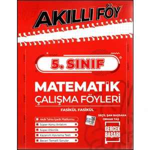 Gerçek Başarı Yayınları 5.Sınıf Matematik Çalışma Föyleri Fasikül-Fasikül Akıllı Föy