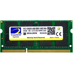 Twınmos 4gb 1600MHZ Ddr3 1.5V Notebook Ram MDD34GB1600N