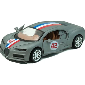Oyuncak Metal Bugatti Gri Çek Bırak 12 cm