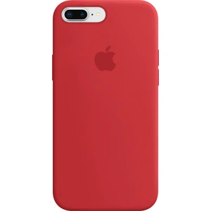 Apple iPhone 7 Plus Logolu Kılıf Lansman Silikon Kılıf -Kırmızı