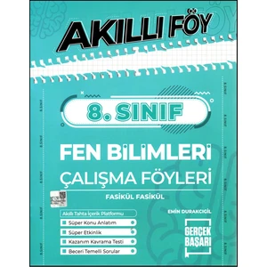 Gerçek Başarı Yayınları 8.Sınıf Fen Bilimleri Çalışma Föyleri Fasikül-Fasikül Akıllı Föy (Ciltli)
