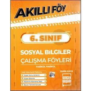 Gerçek Başarı Yayınları 6.Sınıf Sosyal Bilgiler Çalışma Föyleri Fasikül Akıllı Föy (Ciltli)