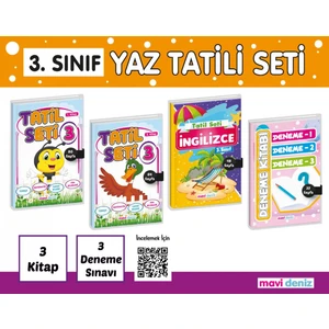 Mavi Deniz Yayınları 3. Sınıf Yaz Tatil Kitabı Seti Etkinlik Tekrar Hazırlık Ingilizce