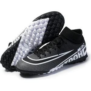 Futbol Ayakkabıları Erkekler Nefes Chuteira Futebol Kapalı Yüksek Top Futbol Kramponları Çim Futbol Cleats Sneakers Çocuklar Ag Futbol Ayakkabısı (Yurt Dışından)