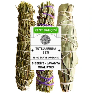 Kent Bahçesi 3 Lü Arınma Tütsü Seti Biberiye + Lavanta + Okaliptus