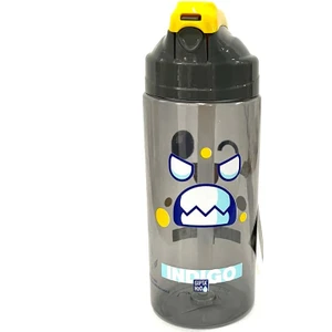 Gri Indıgo Tritan Desenli Pipetli Matara 500 ml