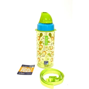 Yeşil Crystal Tritan Desenli Pipetli Matara 500 ml