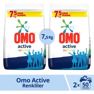 Toz Çamaşır Deterjanı Active Fresh Renkliler Için 7.5 kg 50 Yıkama X2 Adet