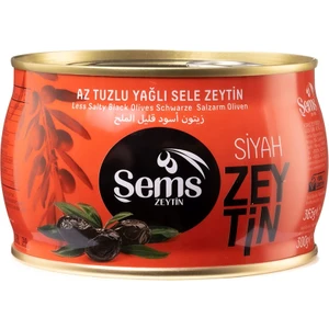 Ahsaf Şems Yağlı Siyah Sele Zeytin 300 Gr 291-320 Kalibre