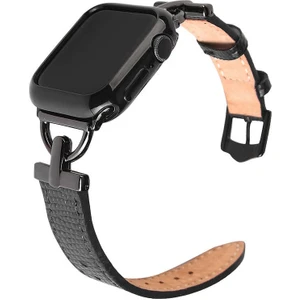 Apple Watch Uyumlu 7 41MM Aşınmalara ve Çizilmeye Dayanıklı Suni Deri Kordon (Kasa Koruma Dahil Değildir)