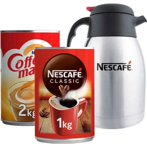 Set Nescafe Classic 1000 gr + Coffee Mate Kahve Kreması 2000 gr Termos Hediyeli