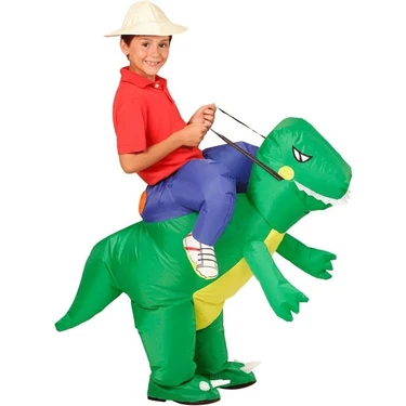 Şişme Dinozor Çocuklar Kostüm T Rex Dino Rider Kıyafet Cosplay Purim Cadılar Bayramı Ejderha Parti