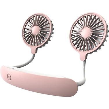 YKD Store F6 Açık Mini Asma Boyun Fan USB Şarj Tembel Küçük Fan (Pembe) (Yurt