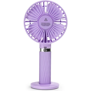 SZYKD S8 Taşınabilir Sessiz El Masaüstü Elektrik Fan, 3 Hızlı Kontrol (Mor)(Yurt