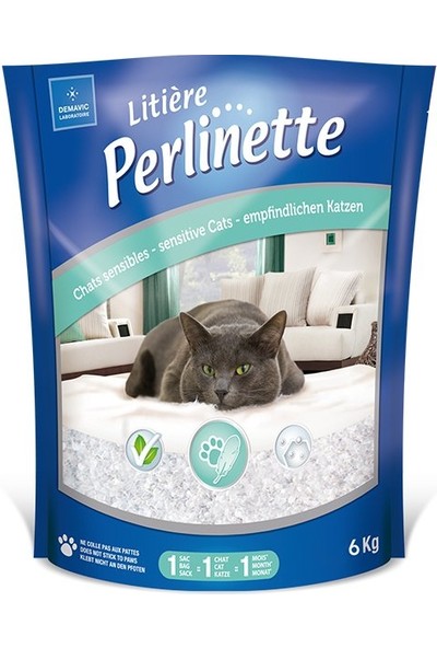 Perlinette Cat Adult Sensitive Hassas Kristal Kedi Kumu 6 kg 14.8 Lt