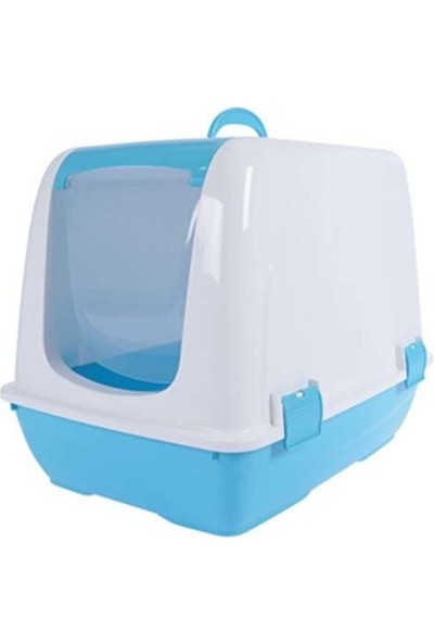 Joypet Moderna Flip Filtreli Kapalı Kedi Tuvaleti Mavi 39X39X50 cm