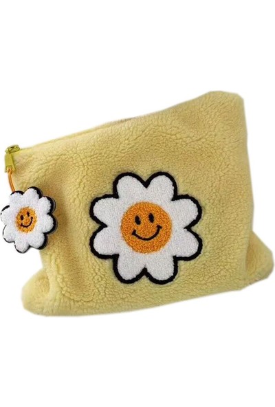 Çiçek Işlemeli Kürk Kozmetik Çanta Kadınlar Için Güzel Kare Debriyaj Çanta Kadın Makyaj Çantaları | Kozmetik Çanta ve Amp;davalar