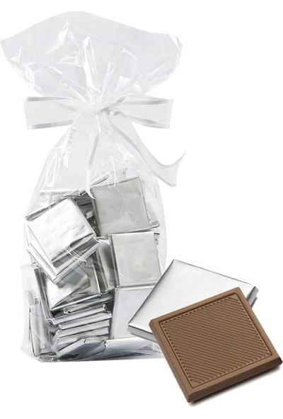 Adamas Madlen Yaldızlı Bitter Çikolata (Gümüş) 500 gr