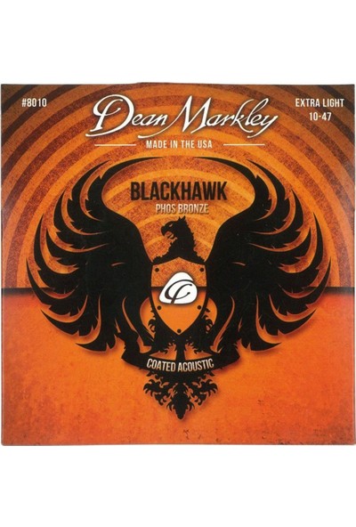 Dean Markley Dean Markley Blackhawk 8010 Kaplamalı Extra Light Akustik Gitar Takım Tel