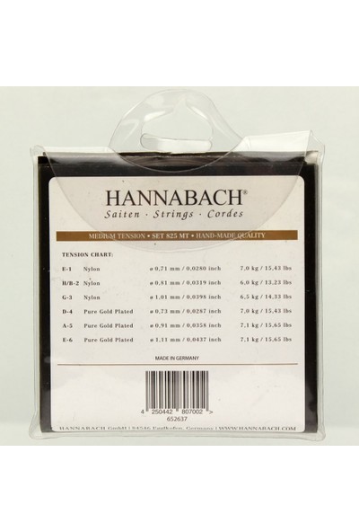 Hannabach Hannabach 825 mt Klasik Gitar Teli