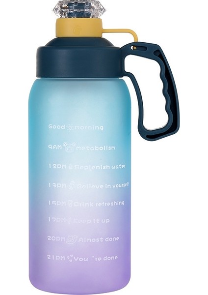 1.6l Gradyan Renk Alanı Plastik Spor Su Kupası Mavi (Yurt Dışından)