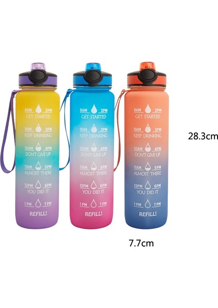 1l Gradyan Renkli Açık Hava Spor Su Isıtıcısı Sarı Blue Mor (Yurt Dışından) fırsatları