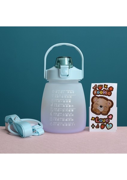 1.1l Taşınabilir Büyük Bly Su Kupası Gradyanı Mor Mavi (Yurt Dışından)