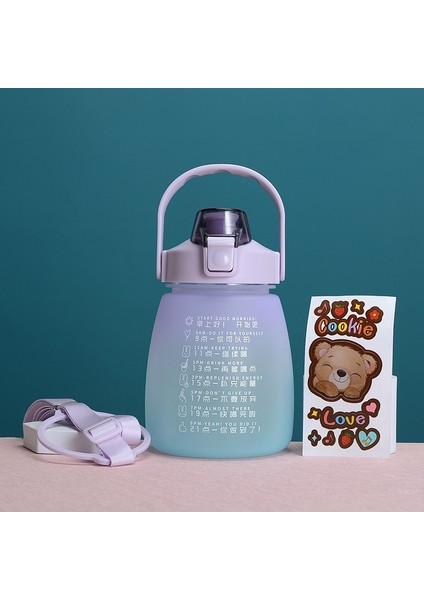 1.1l Taşınabilir Büyük Bly Su Kupası Gradyanı Mor Yeşil (Yurt Dışından)