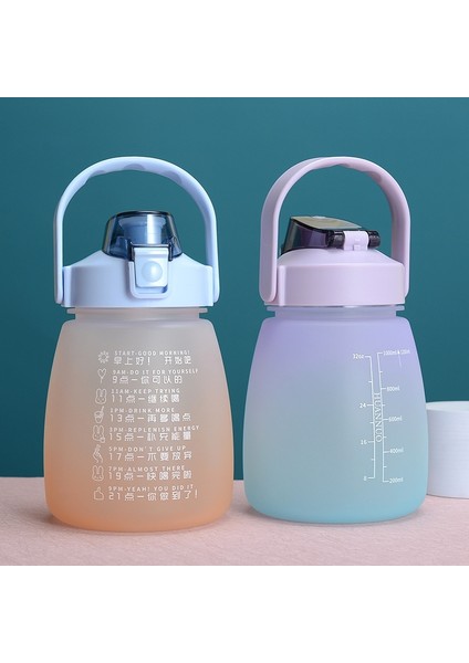 1.1l Taşınabilir Büyük Bly Su Kupası Gradyanı Mor Yeşil (Yurt Dışından)