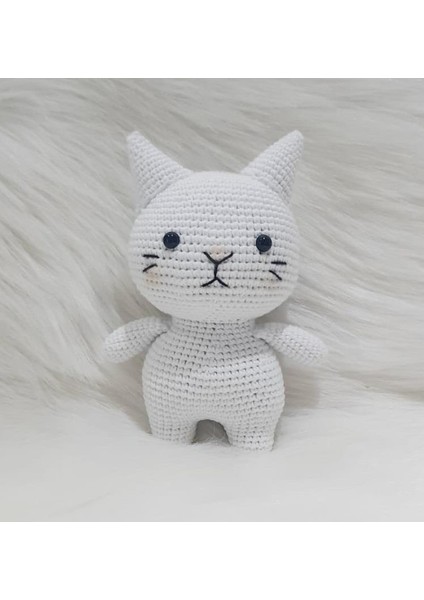 Beyaz Miniş Pisi Uyku Arkadaşı Amigurumi Oyuncak fiyatları