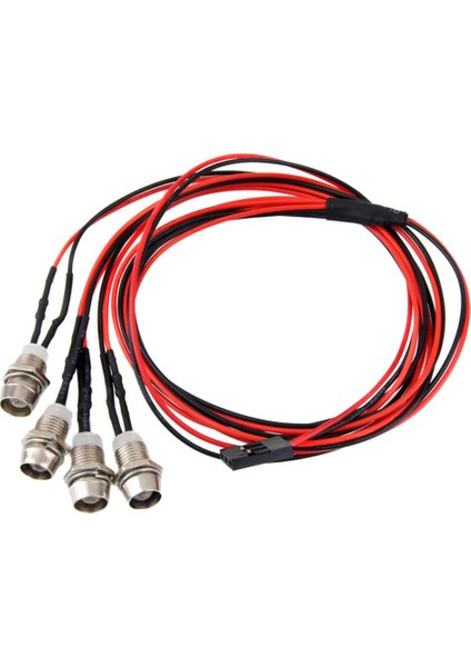 4 1/5 1/8 1/10 1/12 1/16 Rc Araba Kamyonu Için 4 Kırmızı LED Far Lambası (Yurt Dışından)