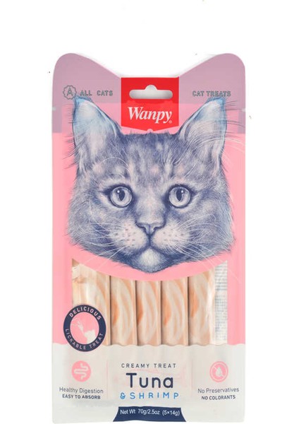 Ton Balığı ve Karidesli Sıvı Kedi Ödülü 5X14 gr