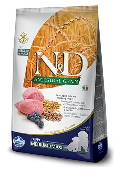 N&d Düşük Tahıllı Kuzu Etli Orta ve Büyük Irk Yavru Köpek Maması 2.5 kg