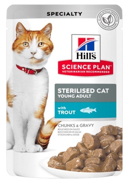 Hills Sterilised Alabalıklı Pouch Kısırlaştırılmış Kedi Konservesi 85 gr