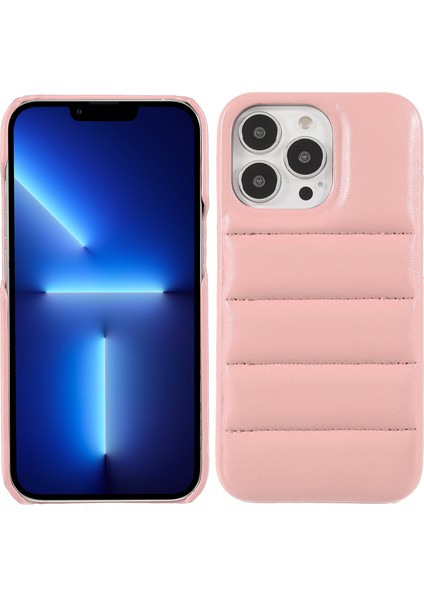 iPhone 13 Pro İçin Için Puffer Case - Pembe (Yurt Dışından)