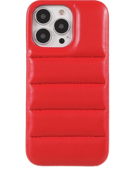 iPhone 13 Pro Max İçin Için Puffer Case - Kırmızı (Yurt Dışından)