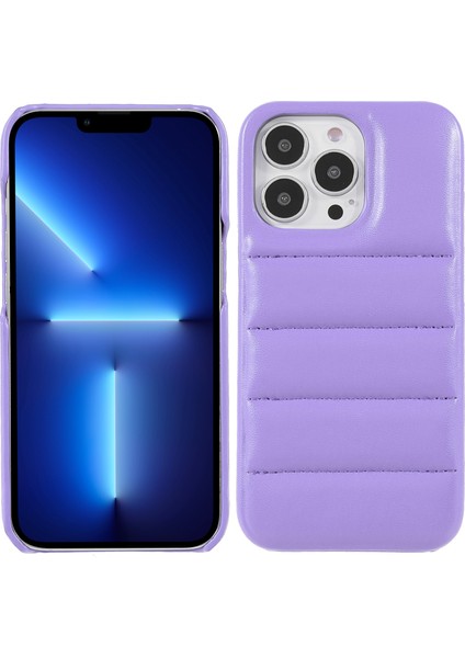 iPhone 13 Pro Max İçin Için Puffer Case - Mor (Yurt Dışından)